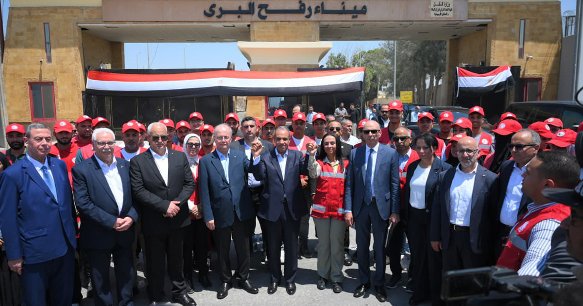 المساعدات الإنسانية في معبر رفح