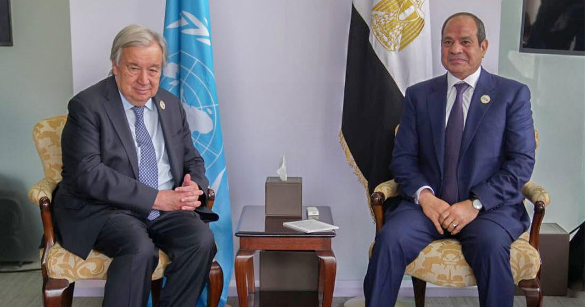 الرئيس السيسي يثمن التعاون مع الأمم المتحدة